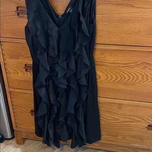 Rhapsody Black Ruffle Mini Dress